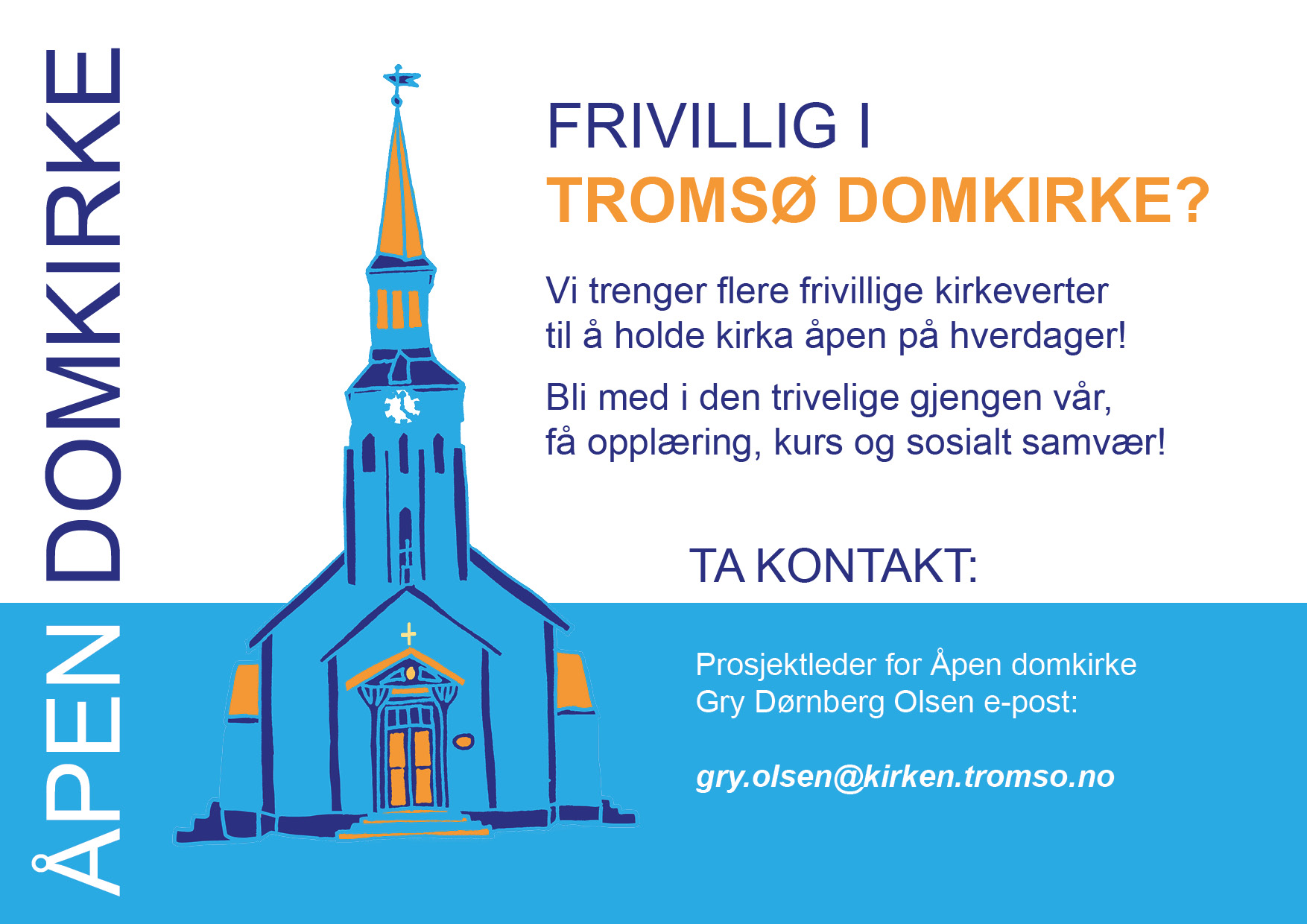 Tromsø domkirke i vårsola